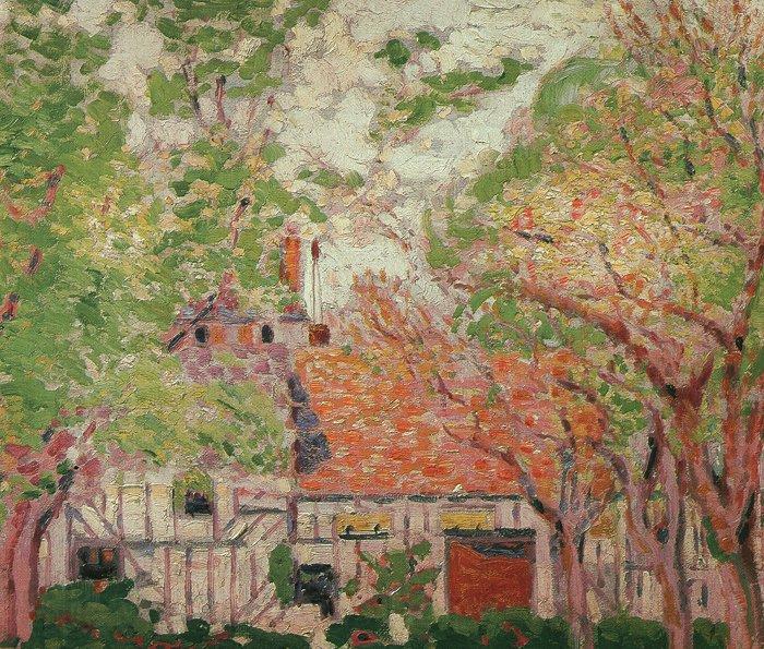 William Schumacher White House with Trees France oil painting art